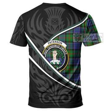 Paterson Tartan Family Crest T-shirt Celtic Scottish Thistle Floral - Tartan Vibes Clothing