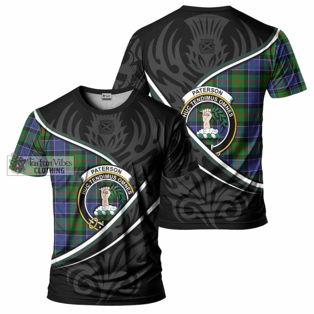 Paterson Tartan Family Crest T-shirt Celtic Scottish Thistle Floral - Tartan Vibes Clothing