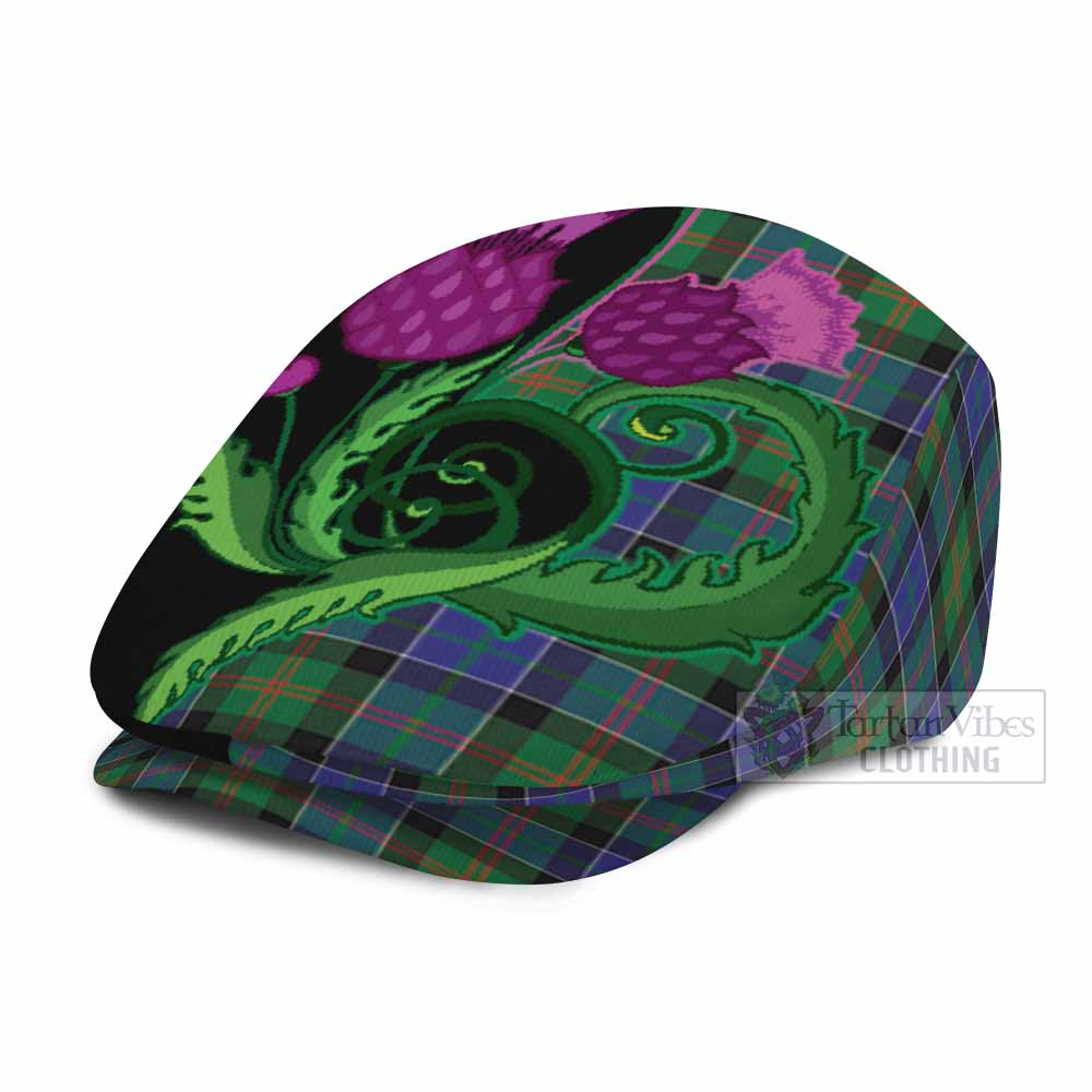 Paterson Tartan Flat Cap, Jeff Cap Traditional Scottish Thistle