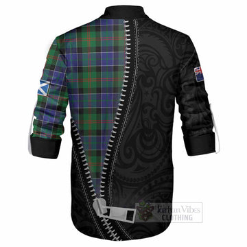 Paterson Tartan Ghillie Shirt New Zealand Pattern Unique Zipper Stylized
