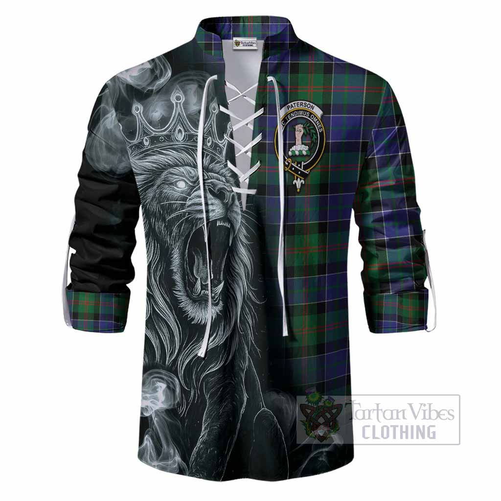Paterson Tartan Ghillie Shirt Roaring Lion Heritage