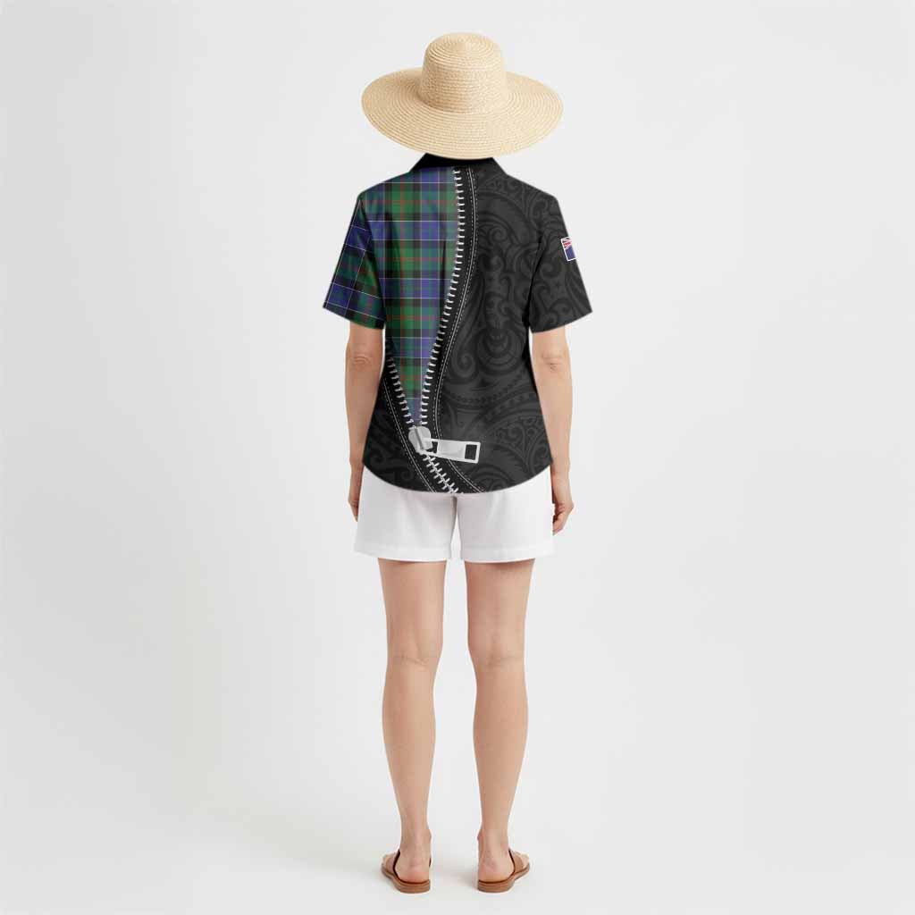 Paterson Tartan Hawaiian Shirt New Zealand Pattern Unique Zipper Stylized