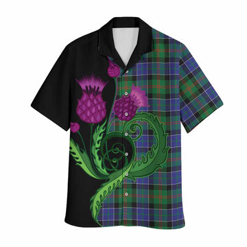 Paterson Tartan Hawaiian Shirt Traditional Scottish Thistle