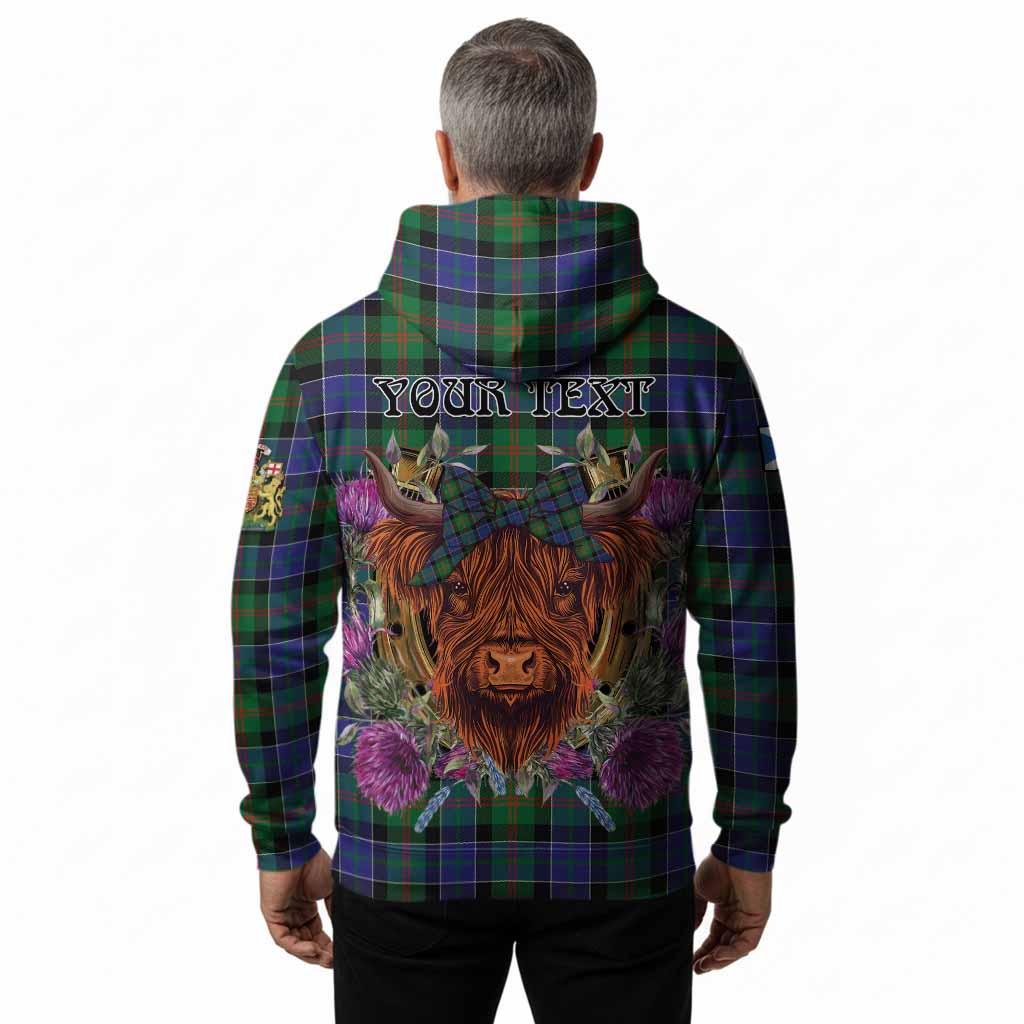 Paterson Tartan Hoodie Scottish Thistle Heilan Coo