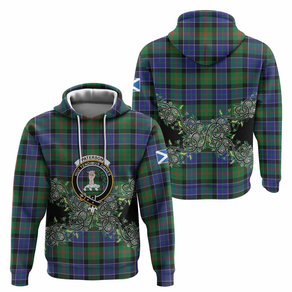 Paterson Tartan Hoodie Thistle Scottish Spirit