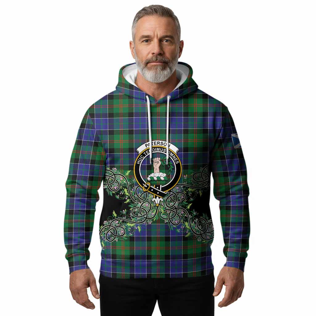 Paterson Tartan Hoodie Thistle Scottish Spirit