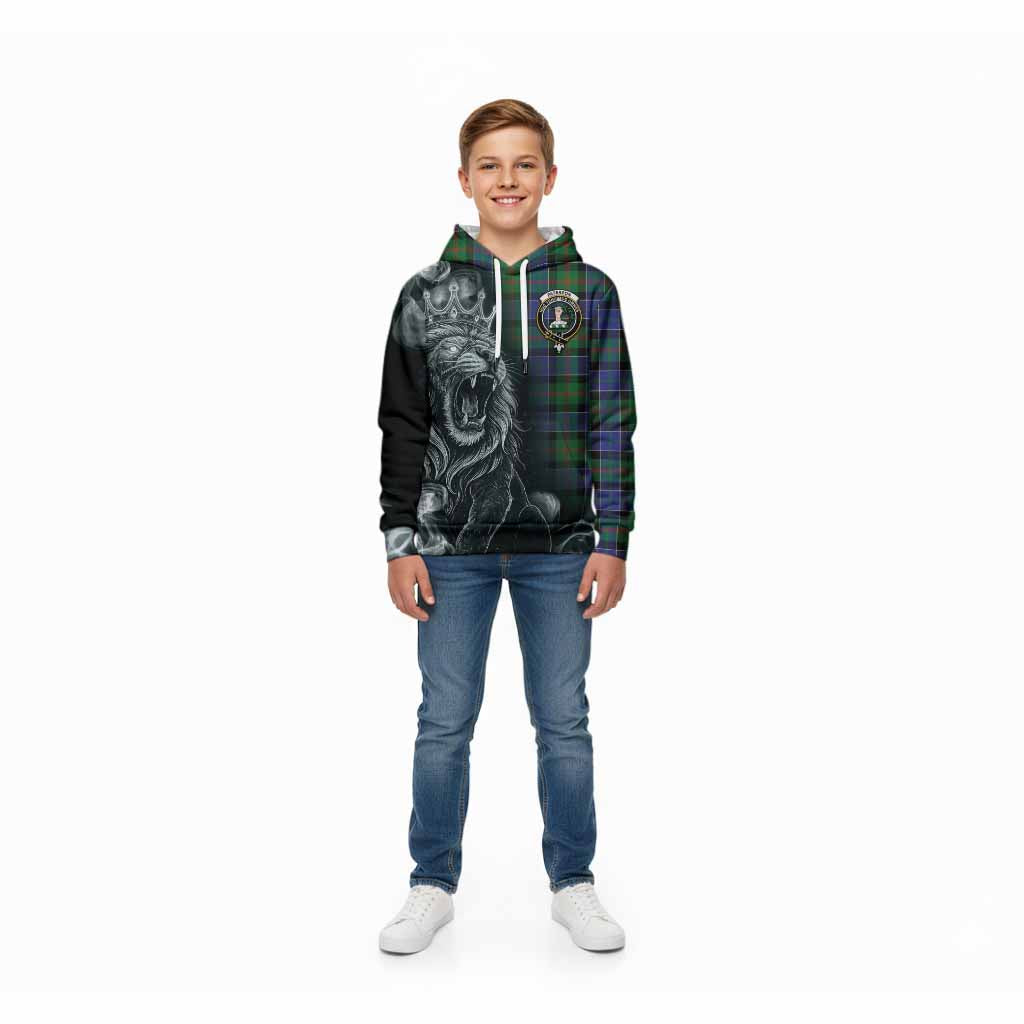 Paterson Tartan Kid Hoodie Roaring Lion Heritage