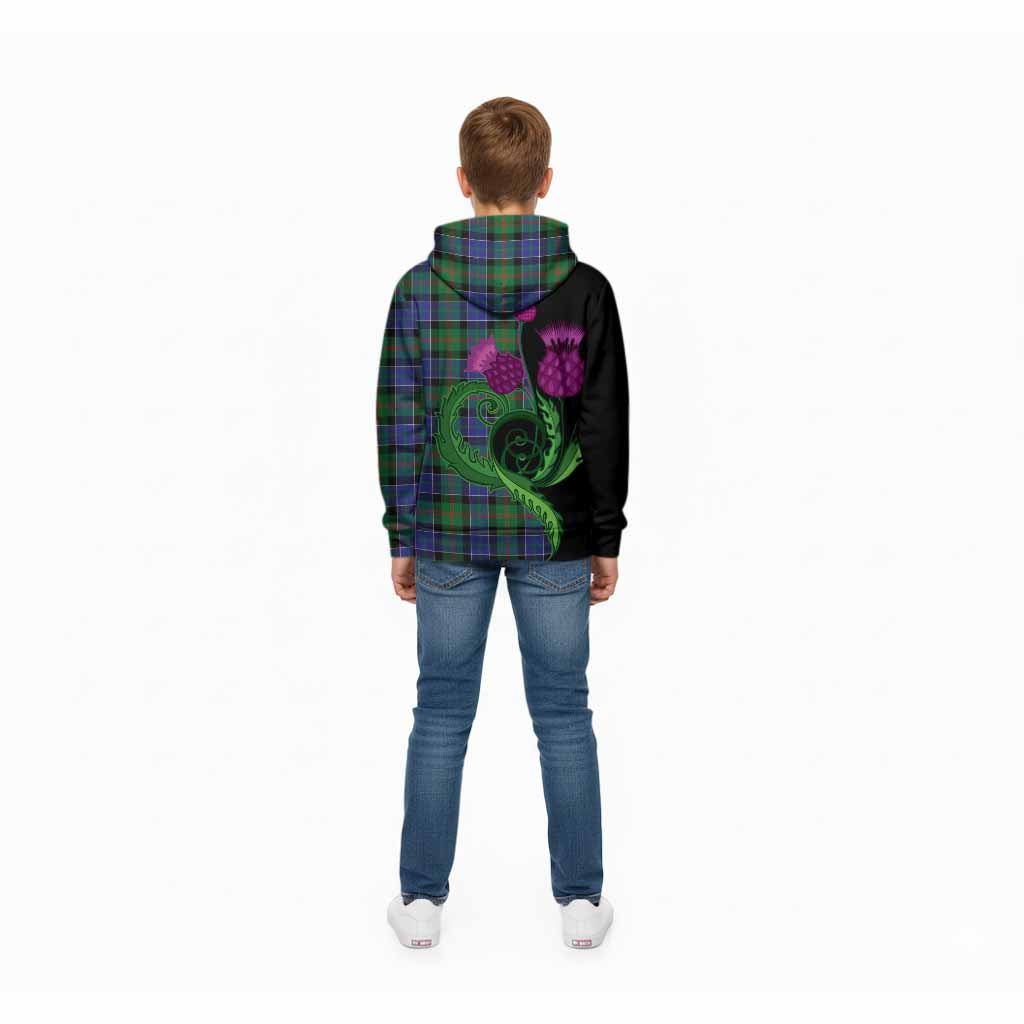 Paterson Tartan Kid Hoodie Traditional Scottish Thistle