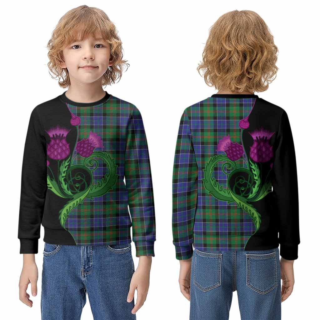 Paterson Tartan Kid Knitted Sweatshirt Traditional Scottish Thistle