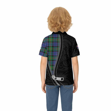 Paterson Tartan Kid Polo Shirt New Zealand Pattern Unique Zipper Stylized