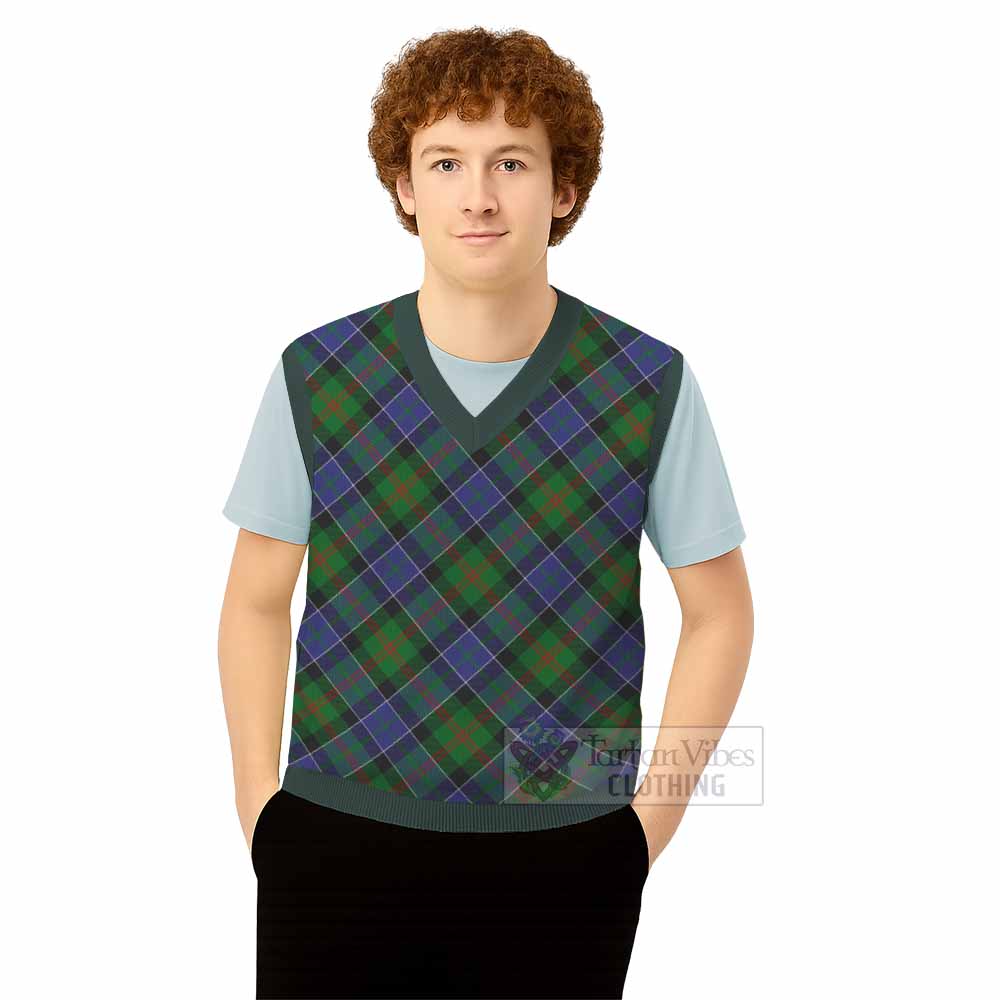 Paterson Tartan  Knitted V-Neck Vest Cross Style