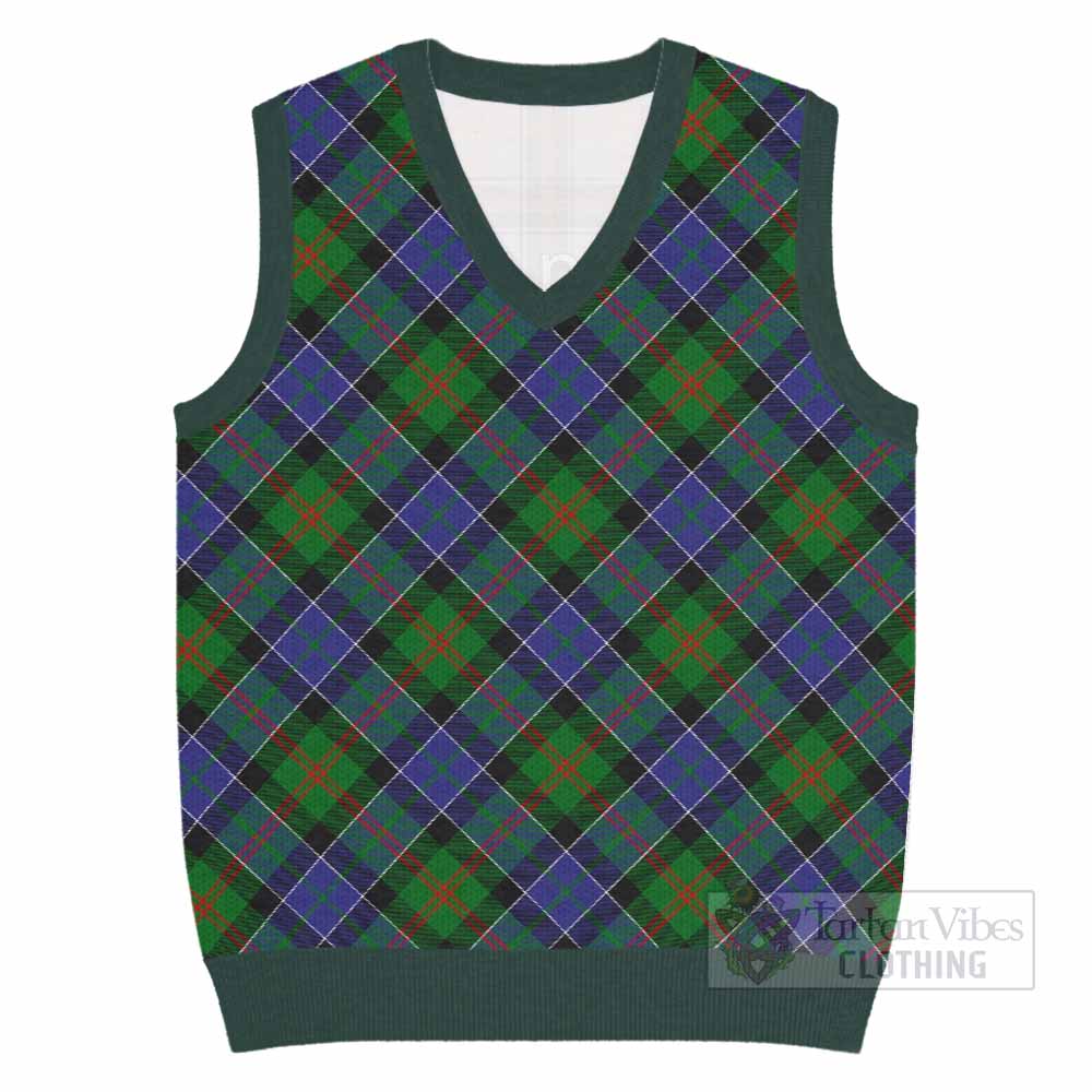 Paterson Tartan  Knitted V-Neck Vest Cross Style