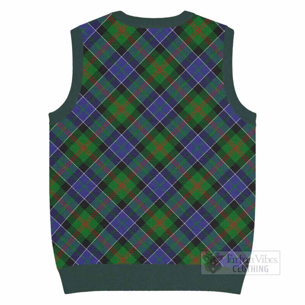 Paterson Tartan  Knitted V-Neck Vest Cross Style