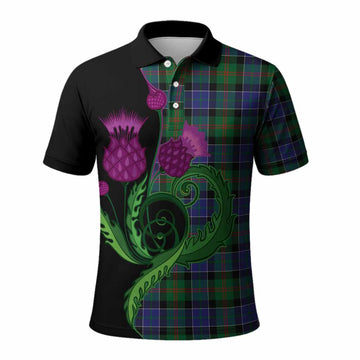 Paterson Tartan Polo Shirt Traditional Scottish Thistle