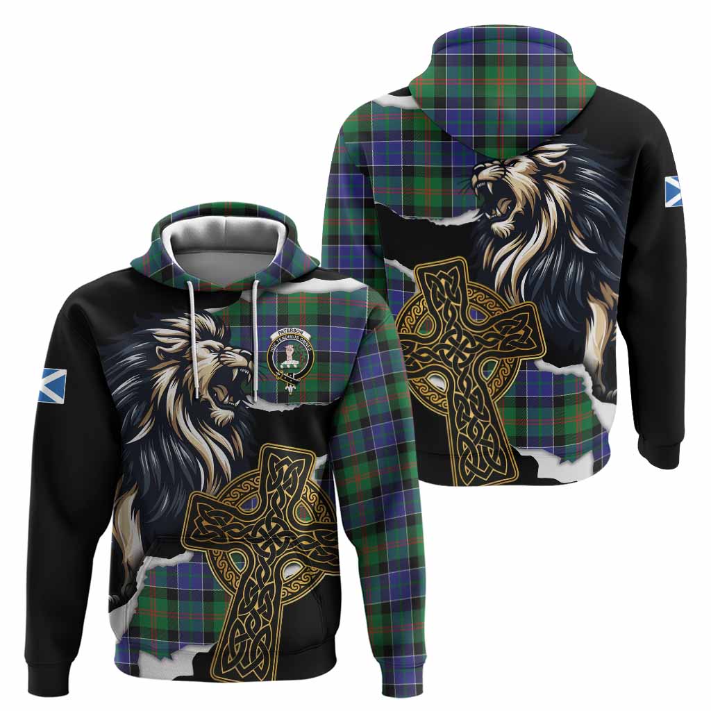 Paterson Tartan Scottish Hoodie Lion Celtic Heritage
