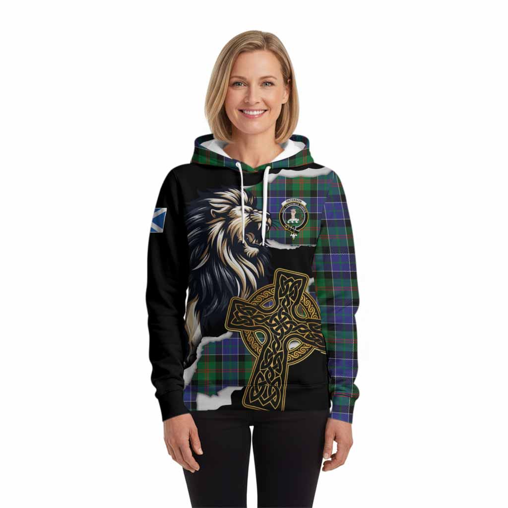 Paterson Tartan Scottish Hoodie Lion Celtic Heritage