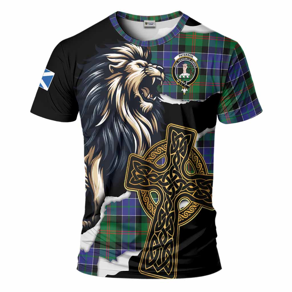 Paterson Tartan Scottish T-Shirt Lion Celtic Heritage