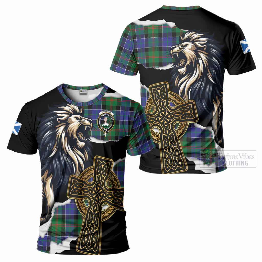 Paterson Tartan Scottish T-Shirt Lion Celtic Heritage
