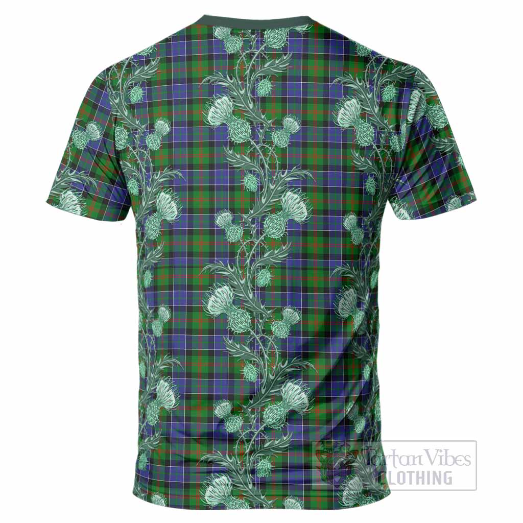 Paterson Tartan T-Shirt Seamless Scottish Thistle Flowers