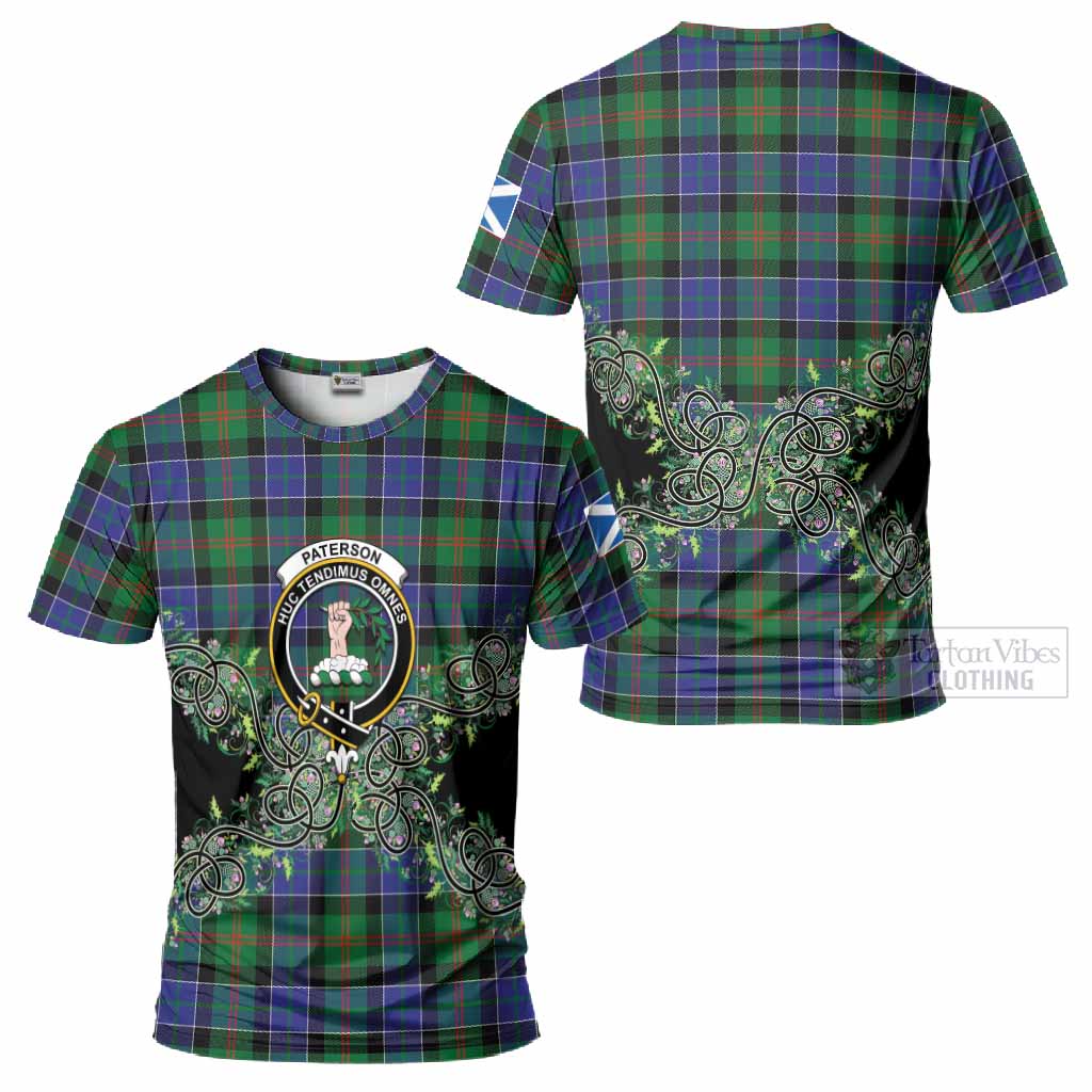 Paterson Tartan T-Shirt Thistle Scottish Spirit