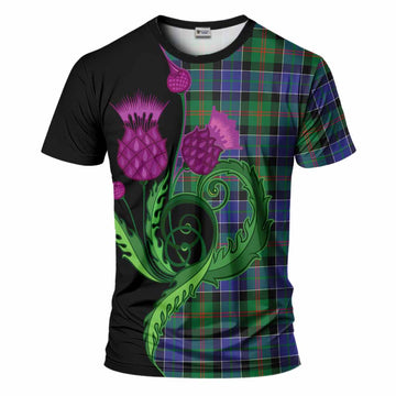 Paterson Tartan T-Shirt Traditional Scottish Thistle