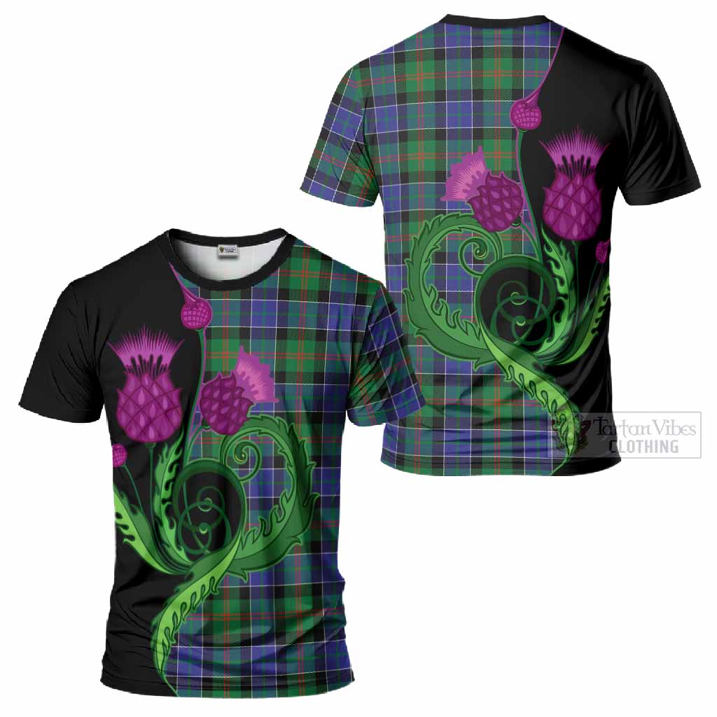 Paterson Tartan T-Shirt Traditional Scottish Thistle