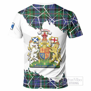 Paterson Tartan T-Shirt with Family Crest and Lion Rampant Grunge Style