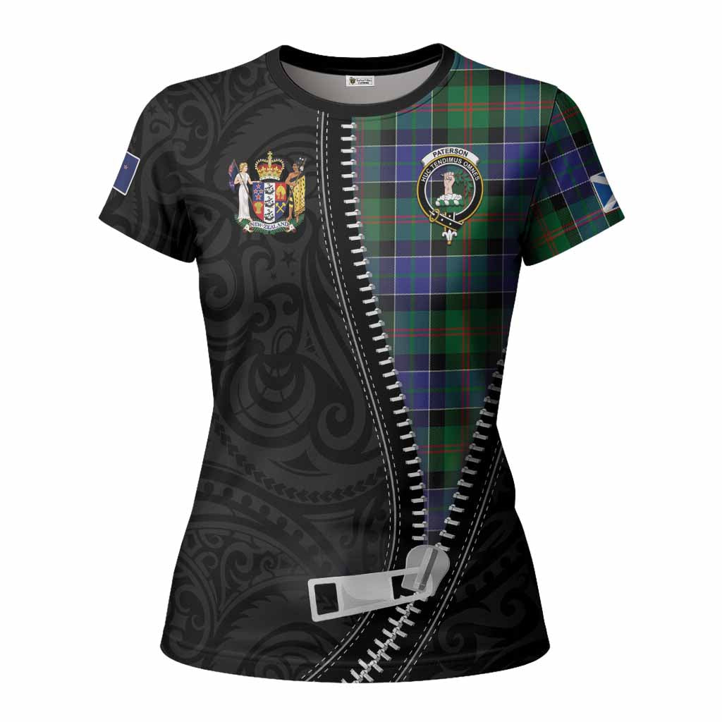 Paterson Tartan Women T shirt New Zealand Pattern Unique Zipper Stylized