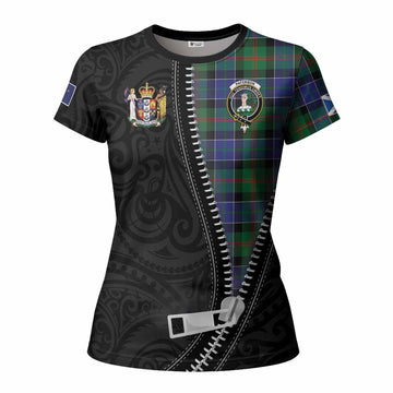 Paterson Tartan Women T shirt New Zealand Pattern Unique Zipper Stylized