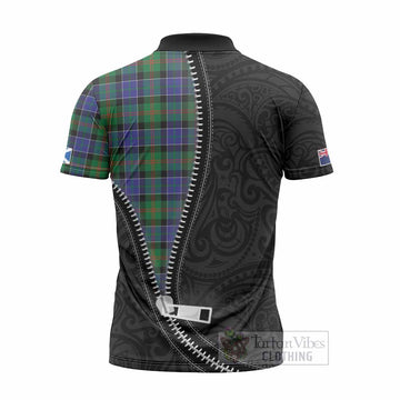 Paterson Tartan Zipper Polo Shirt New Zealand Pattern Unique Zipper Stylized