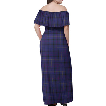 Payne Tartan Off Shoulder Long Dress - Tartan Vibes Clothing