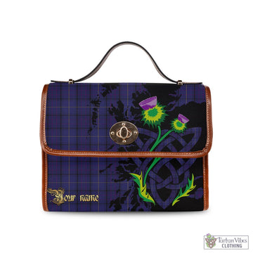 Tartan Vibes Clothing Payne Tartan Waterproof Canvas Bag with Scotland Map and Thistle Celtic Accents