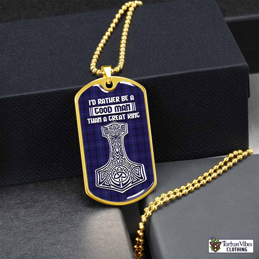 Payne Tartan Dog Tag Necklace Viking Mjolnir Style Gold No - Tartan Vibes Clothing