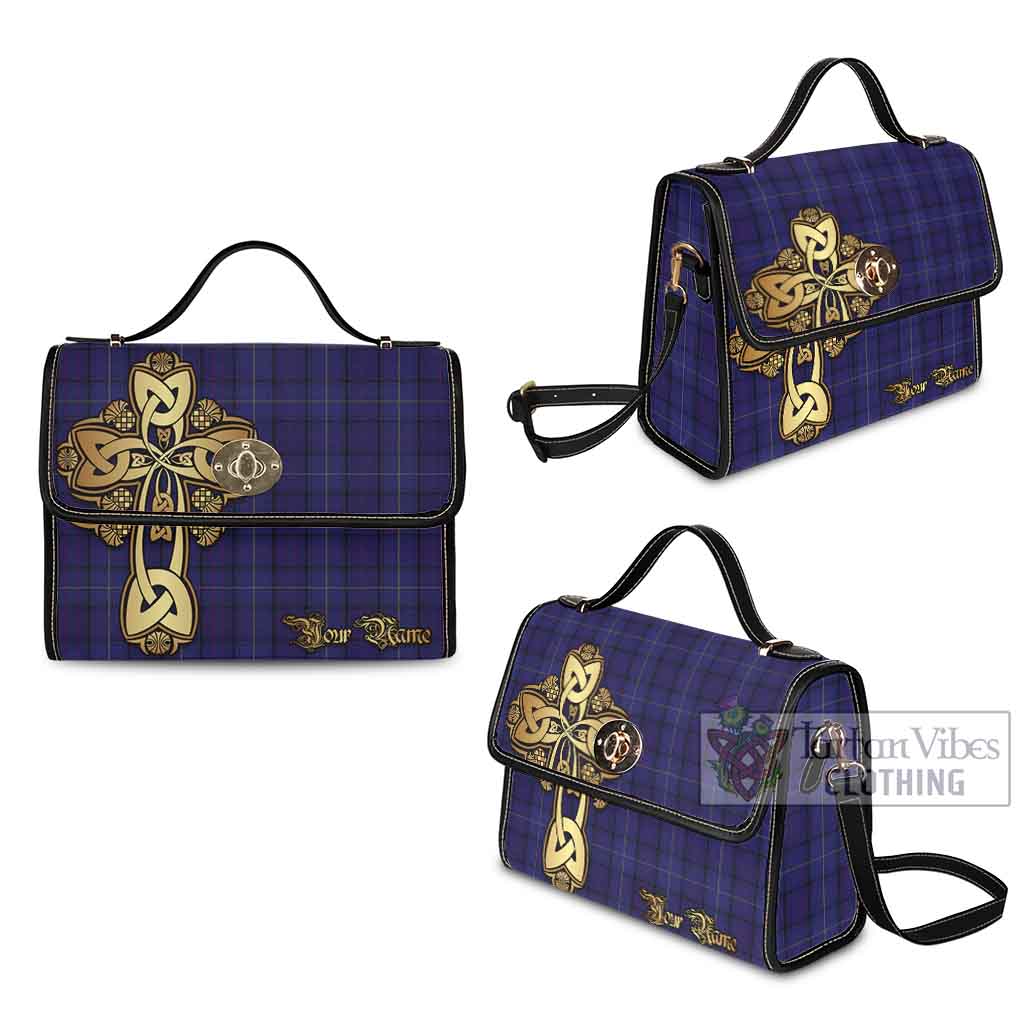 Tartan Vibes Clothing Payne Tartan Waterproof Canvas Bag Golden Thistle Celtic Cross Style