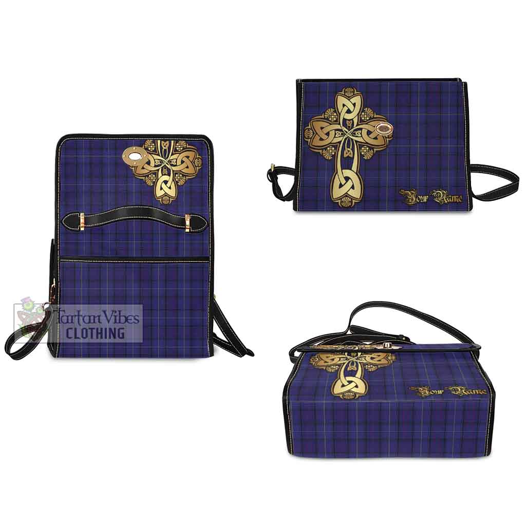 Tartan Vibes Clothing Payne Tartan Waterproof Canvas Bag Golden Thistle Celtic Cross Style
