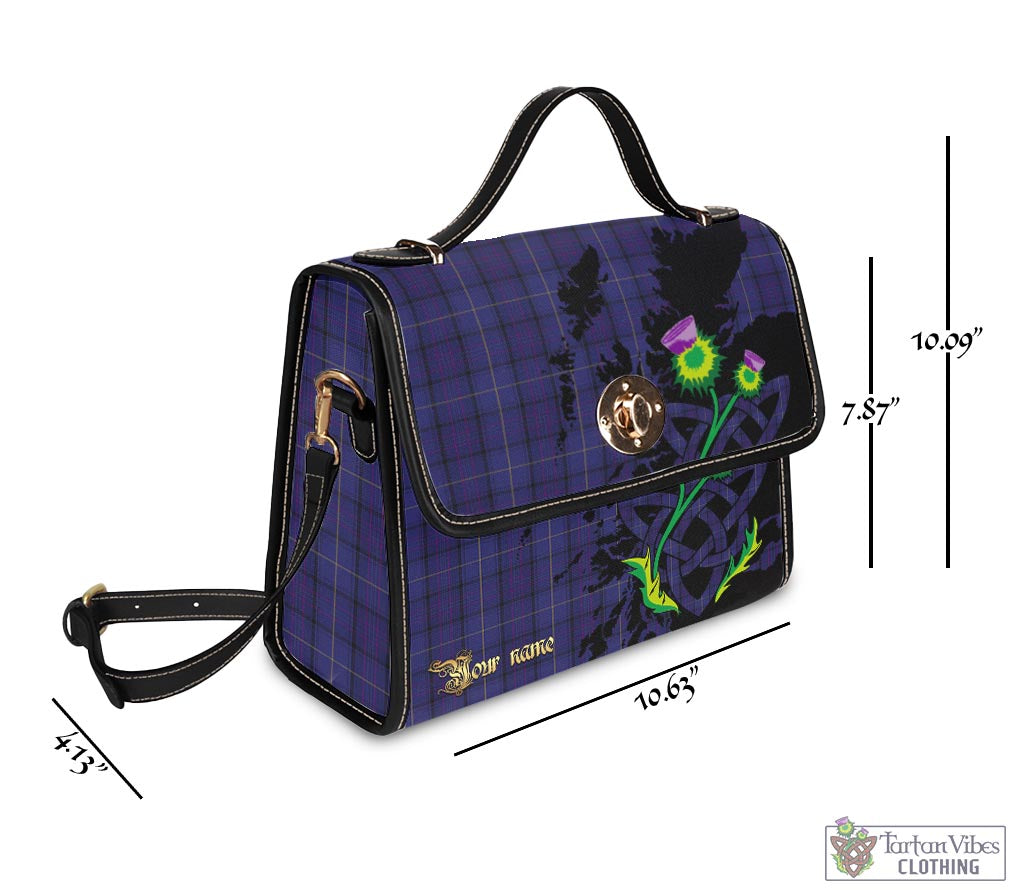 Tartan Vibes Clothing Payne Tartan Waterproof Canvas Bag with Scotland Map and Thistle Celtic Accents