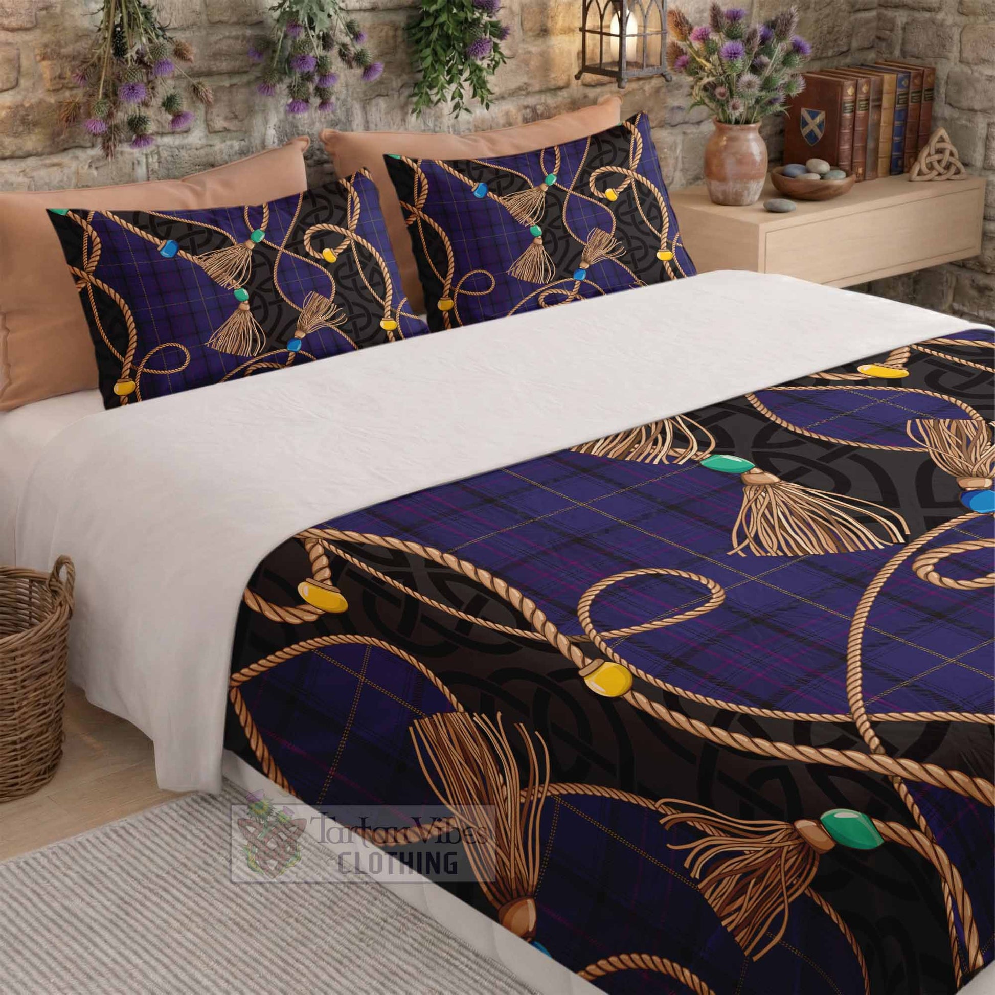 Payne Scottish Tartan Twisted Ropes Stylized Bedding Set - Tartan Vibes Clothing
