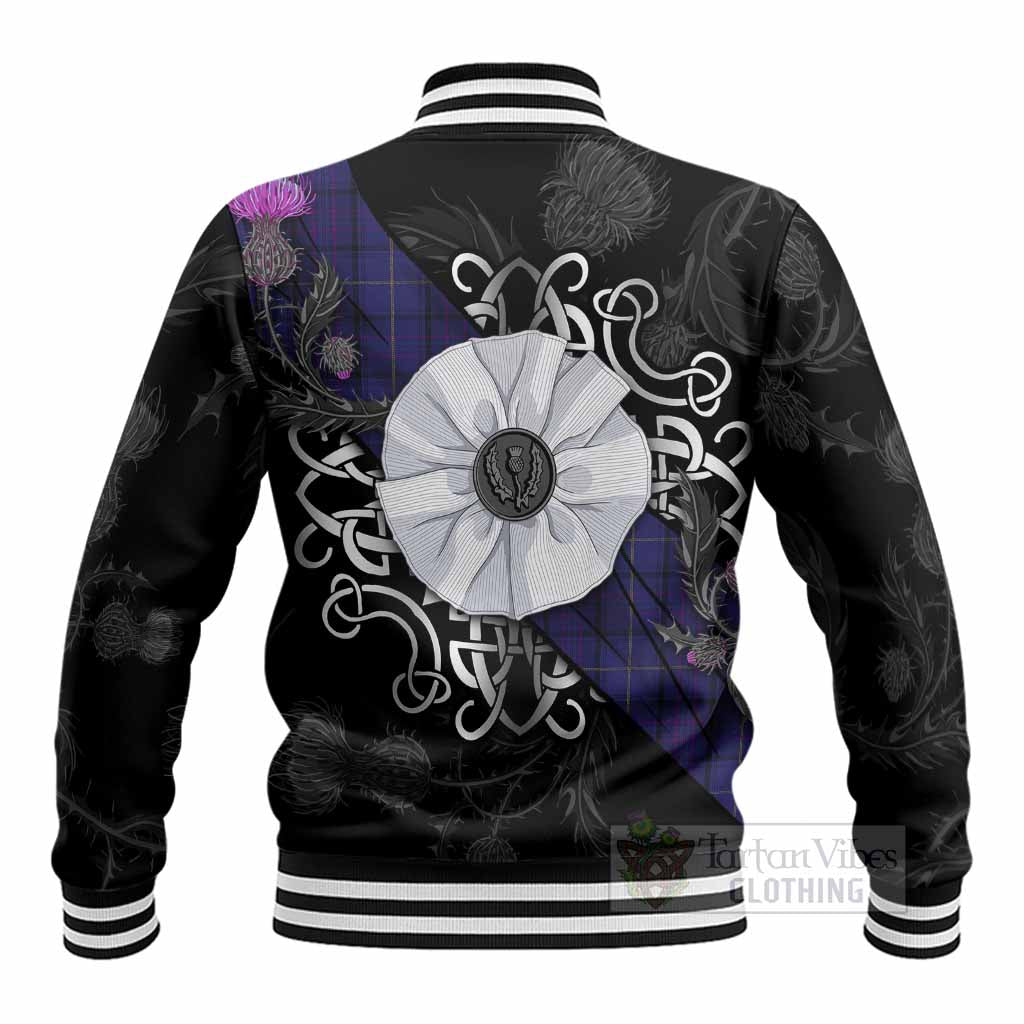 Payne Tartan Baseball Jacket Jacobite White Rose - Tartan Vibes Clothing