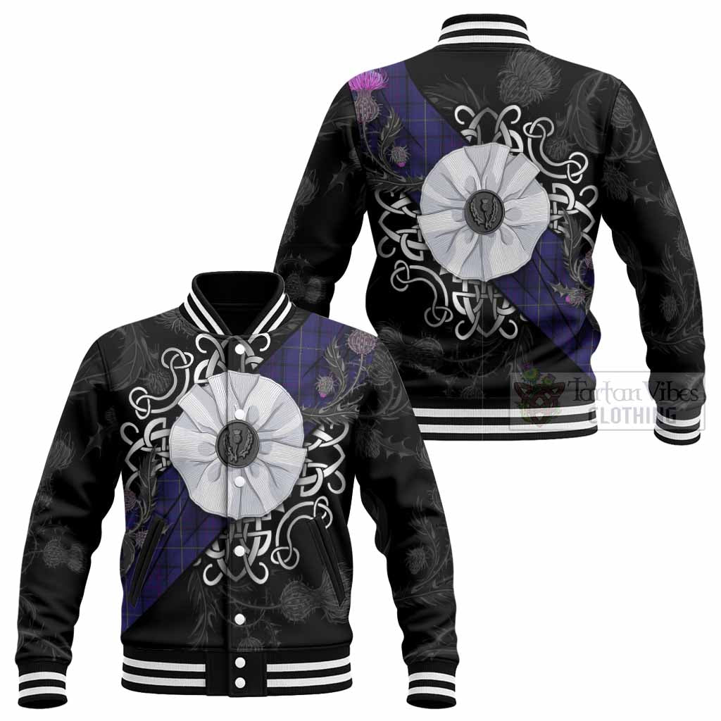 Payne Tartan Baseball Jacket Jacobite White Rose - Tartan Vibes Clothing