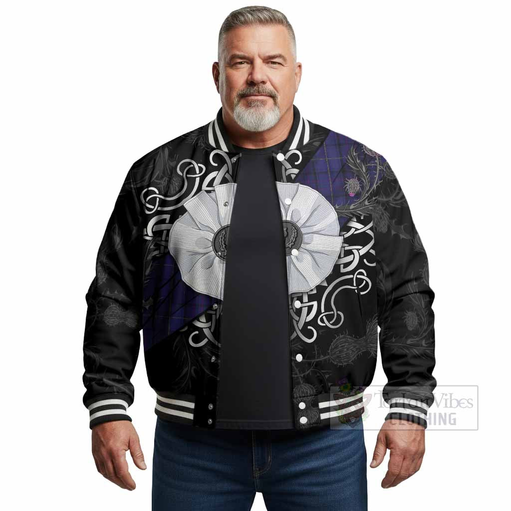 Payne Tartan Baseball Jacket Jacobite White Rose - Tartan Vibes Clothing