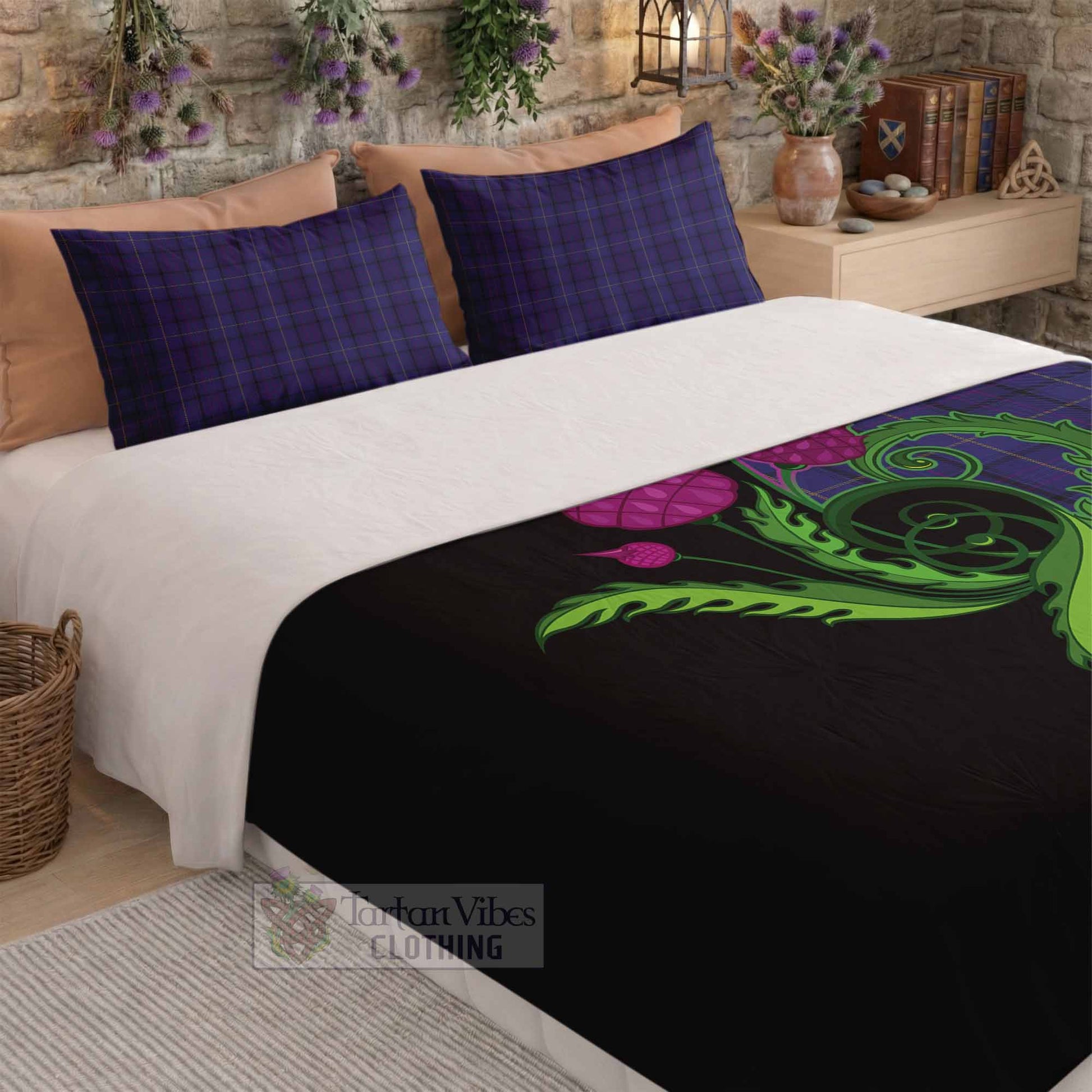 Payne Tartan Bedding Set Traditional Scottish Thistle - Tartan Vibes Clothing