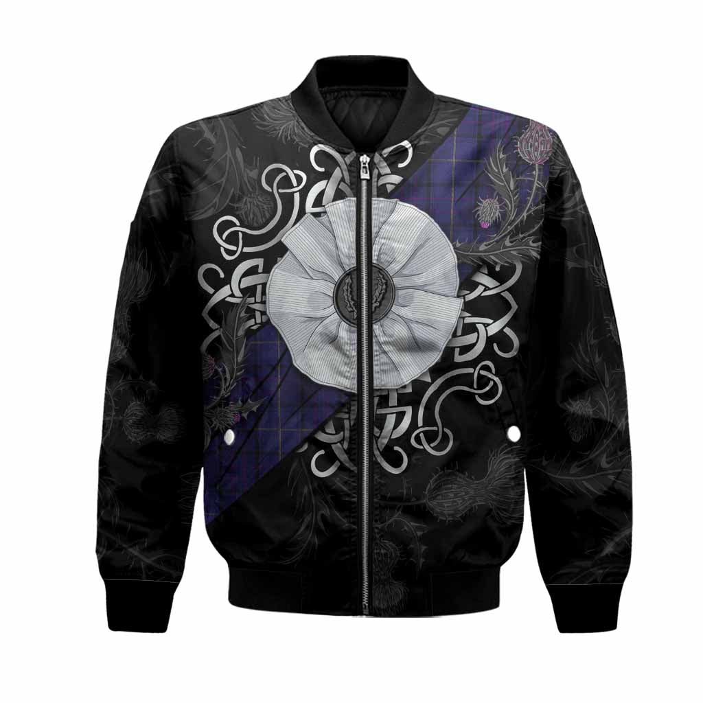 Payne Tartan Bomber Jacket Jacobite White Rose Unisex Black - Tartan Vibes Clothing