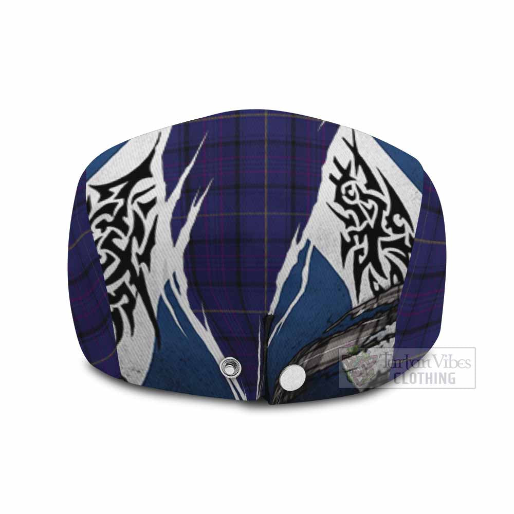 Payne Tartan Flat Cap, Jeff Cap Scotland Flag Ripped Tribal Design