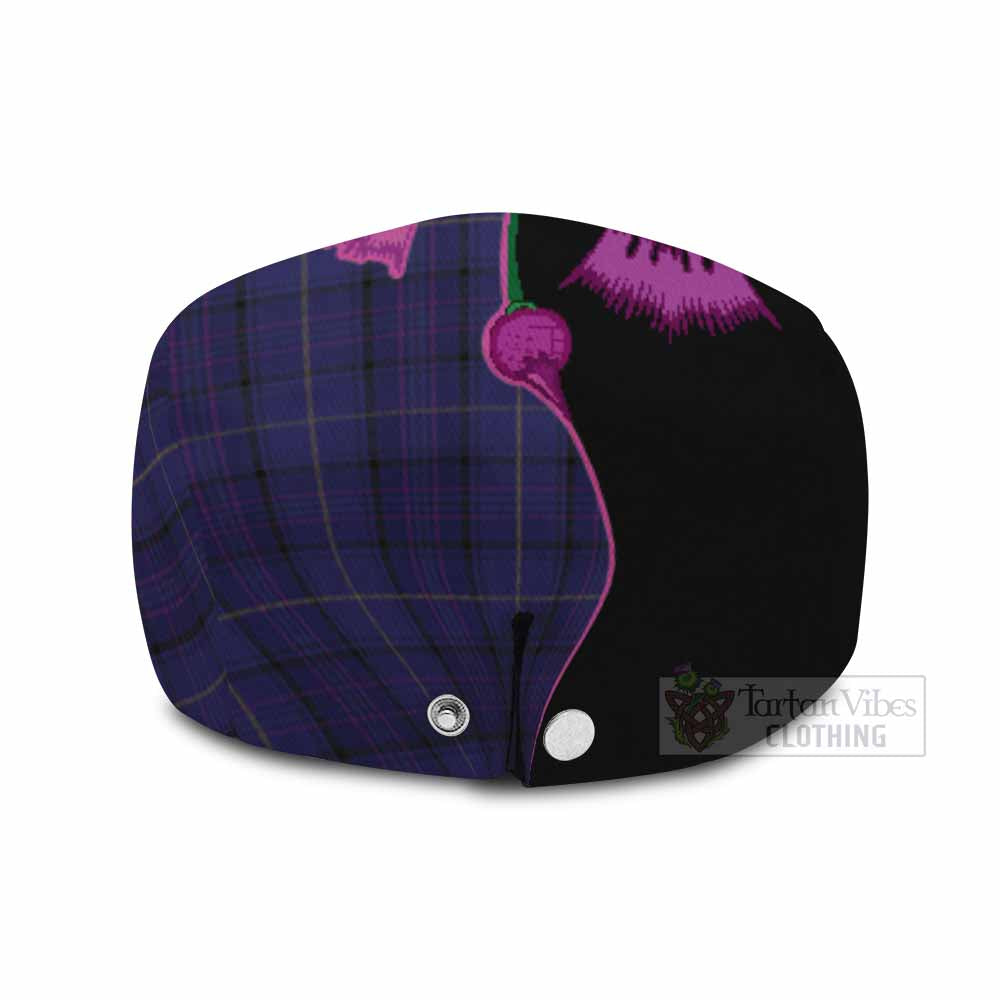 Payne Tartan Flat Cap, Jeff Cap Traditional Scottish Thistle
