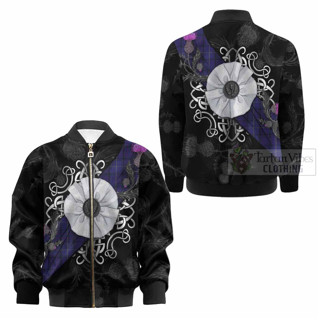 Payne Tartan Kid Bomber Jacket Jacobite White Rose - Tartan Vibes Clothing