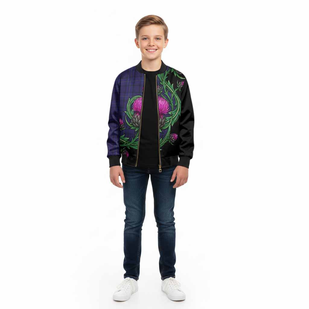 Payne Tartan Kid Bomber Jacket Resilient Scottish Thistle - Tartan Vibes Clothing