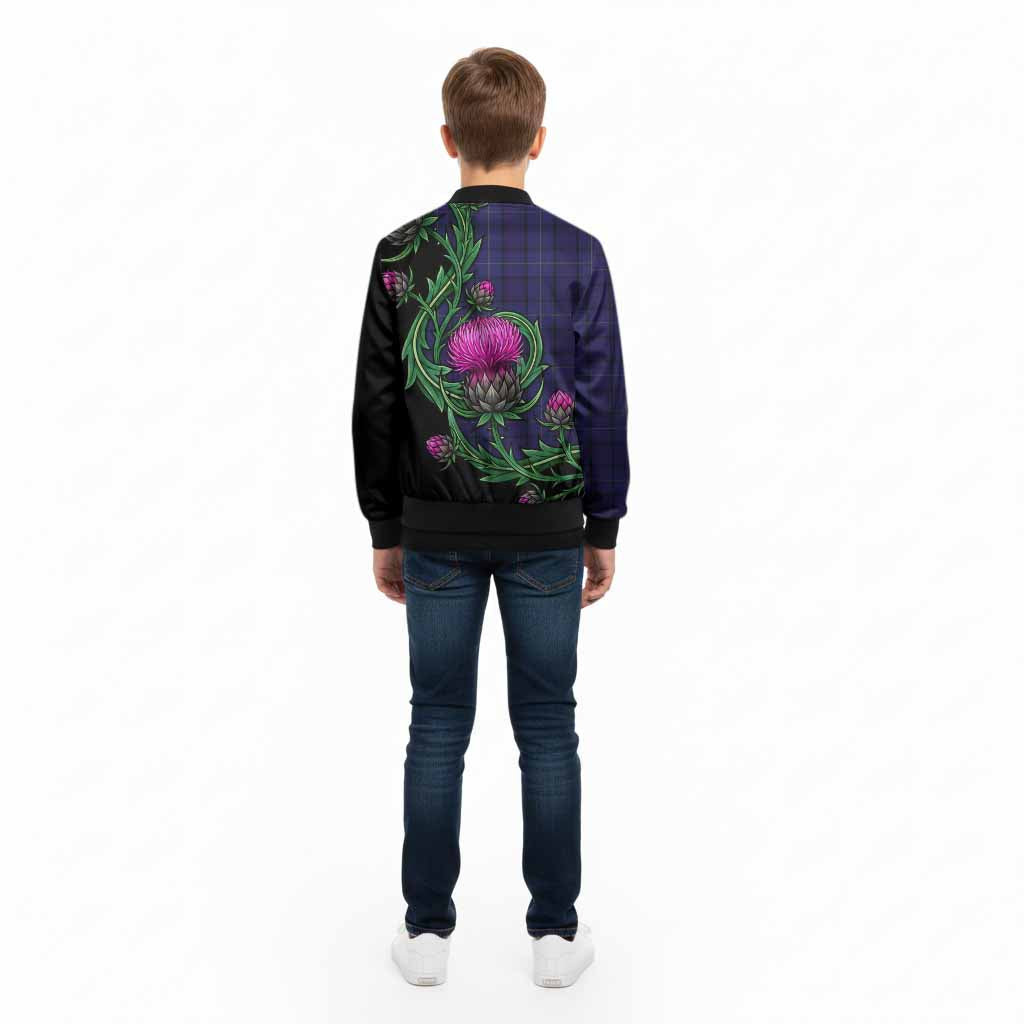 Payne Tartan Kid Bomber Jacket Resilient Scottish Thistle - Tartan Vibes Clothing