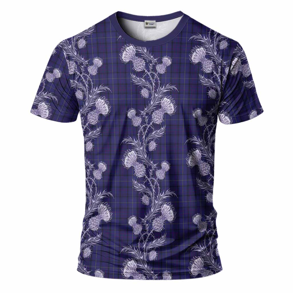 Payne Tartan T-Shirt Seamless Scottish Thistle Flowers