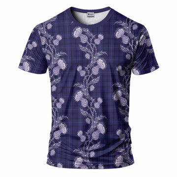 Payne Tartan T-Shirt Seamless Scottish Thistle Flowers
