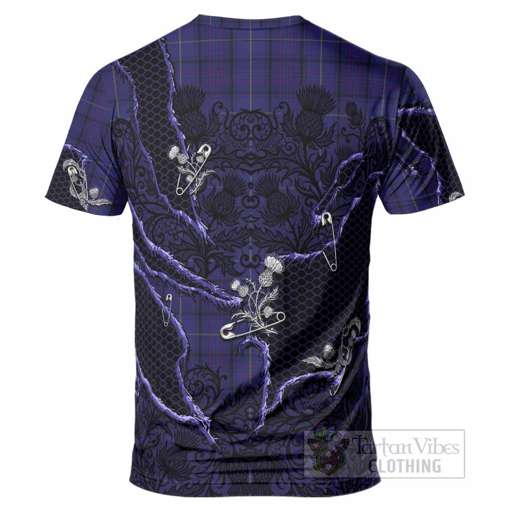 Payne Tartan Thistle Dark Gothic T-Shirt - Tartan Vibes Clothing